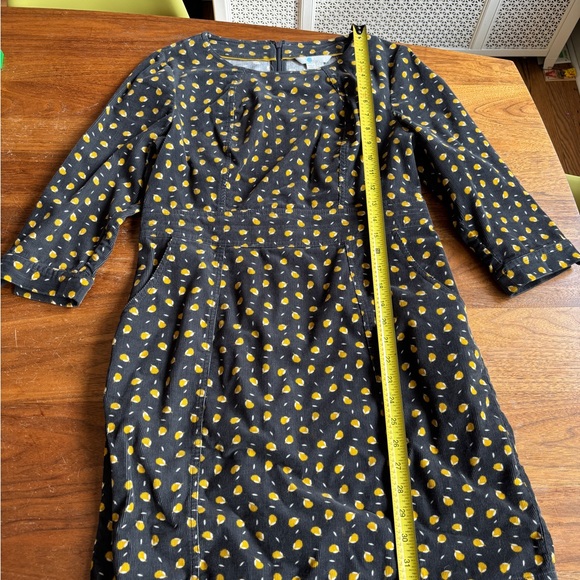 Boden Dresses & Skirts - Charcoal and yellow Boden Corduroy Dress